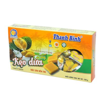 KẸO DỪA DẺO SẦU RIÊNG THANH BÌNH - HỘP 250G